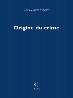 cover image of Origine du crime